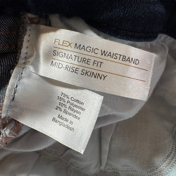 Lane Bryant Signature Fit Mid Rise Skinny Flex Magic Waistband Jeans Womens 24 - Picture 6 of 11